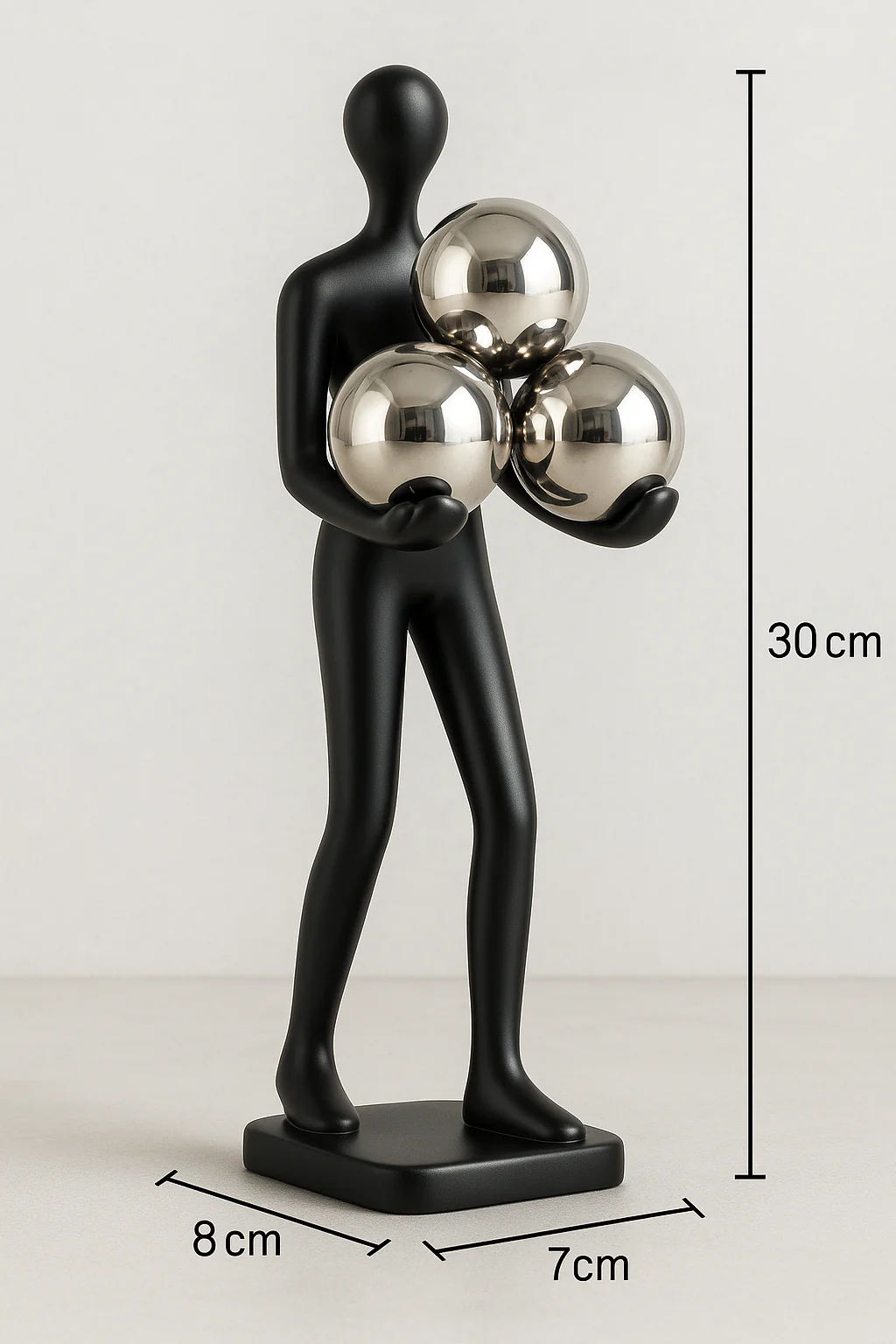 Modern Resin Table Decor Figurine with Golden Spheres – Minimalist Home Accent - Image 7