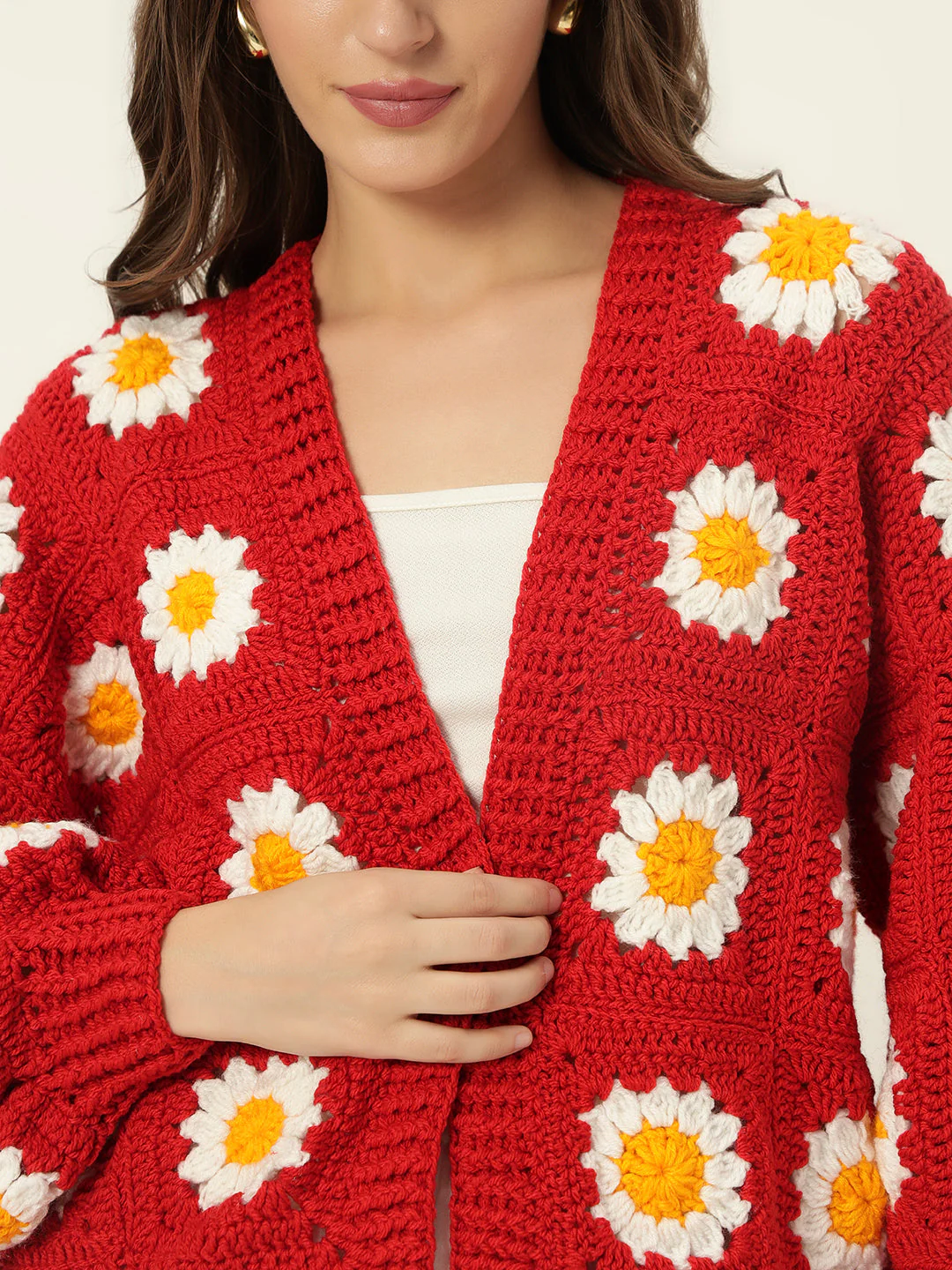 Molly Picnic Cardigan - Red - Image 5