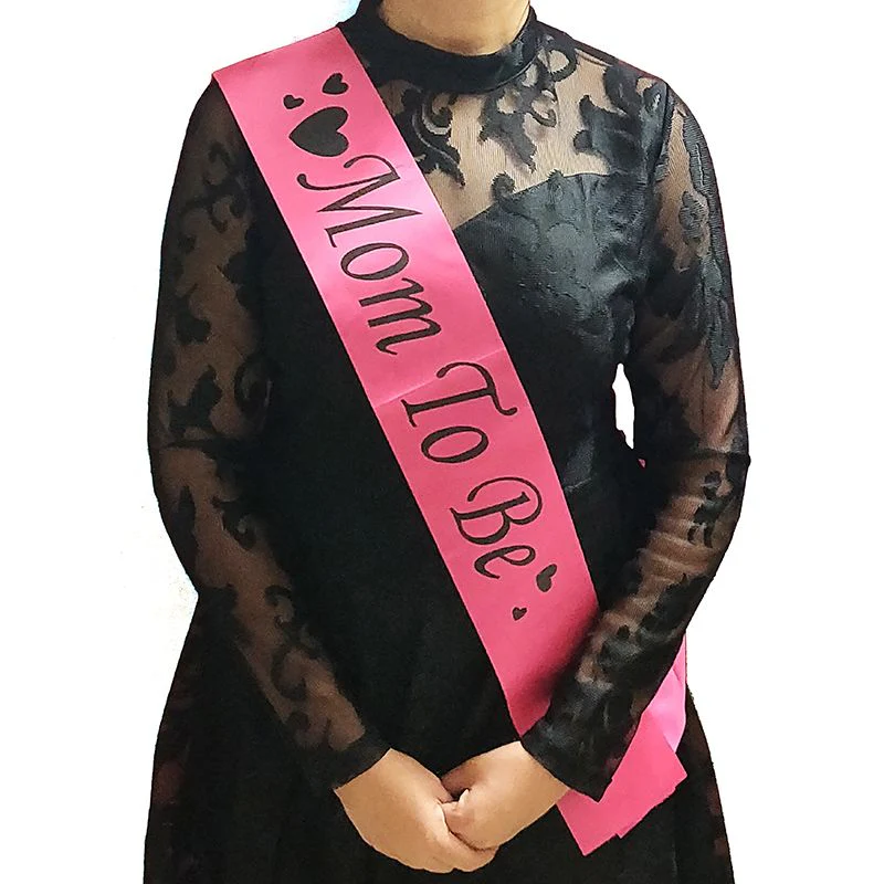 Mom To Be Printed Sashes (Pink)(Pack of 1) - Image 3