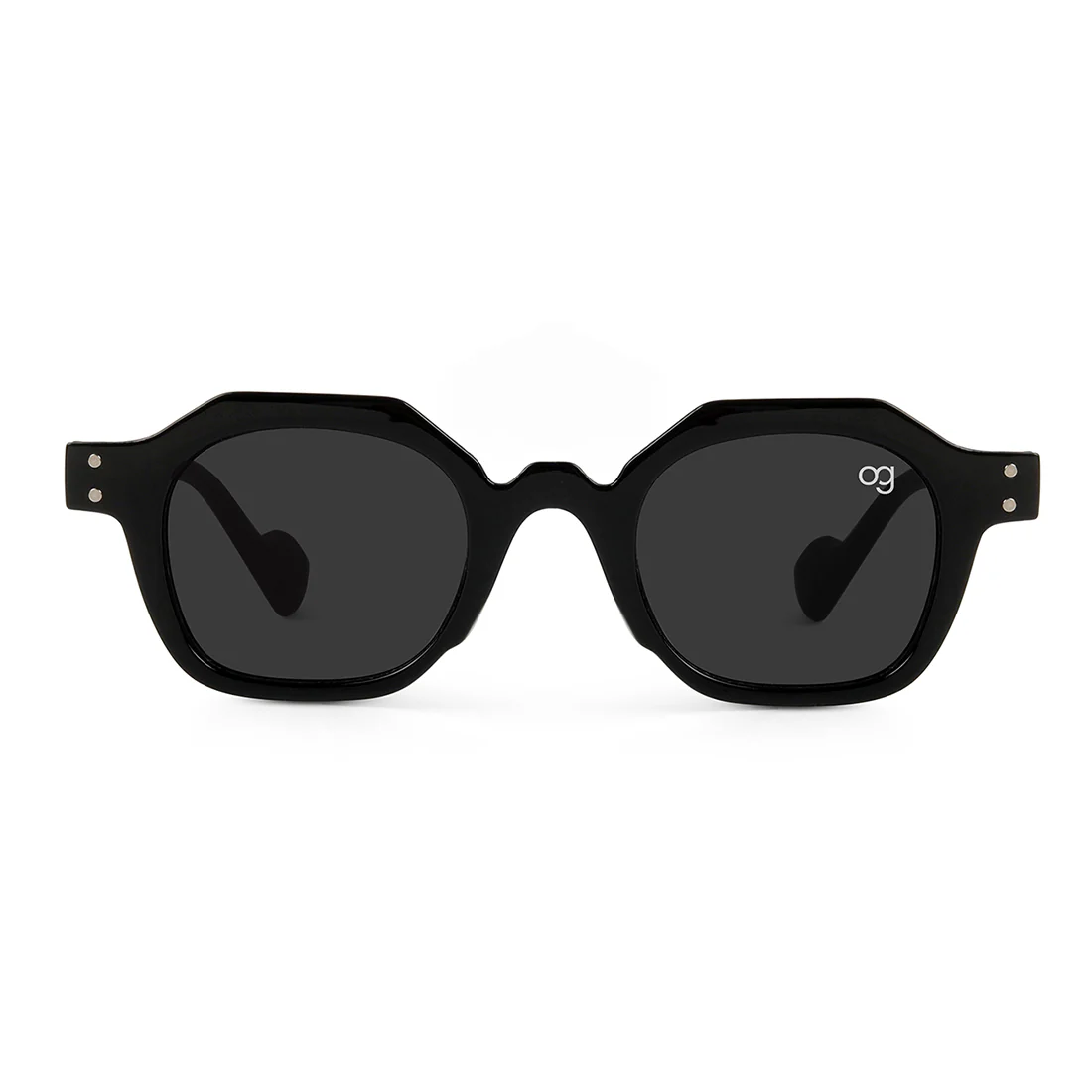 Monkshood black Hexagonal Sunglasses - Image 3