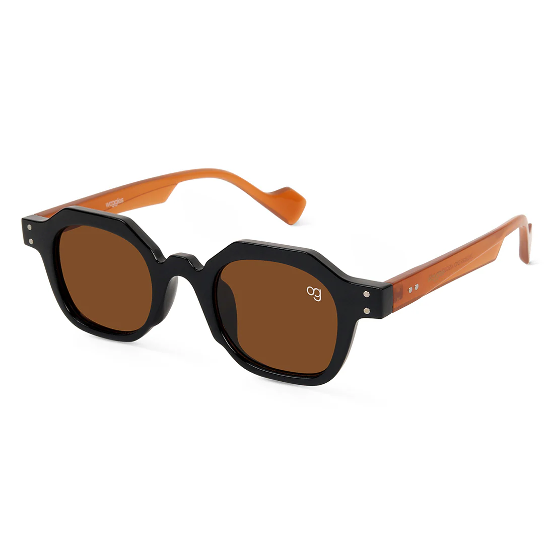 Monkshood black Hexagonal Sunglasses - Image 6