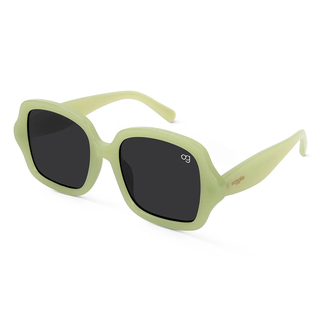 Monochromatic Green Square Sunglasses