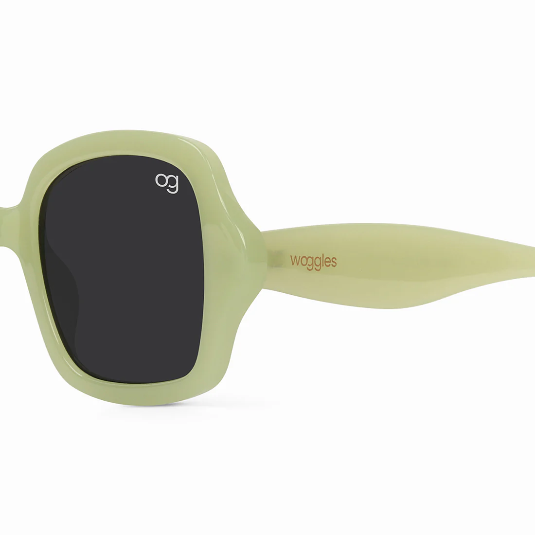 Monochromatic Green Square Sunglasses - Image 2