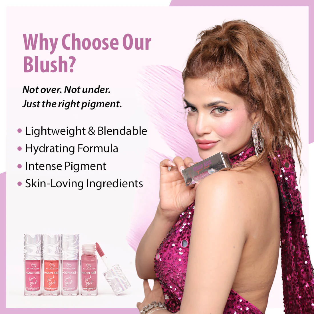 Moon Kiss Liquid Blush | Dewy & Long-Lasting Cheek Tint (Combo blush with brush) - Image 11