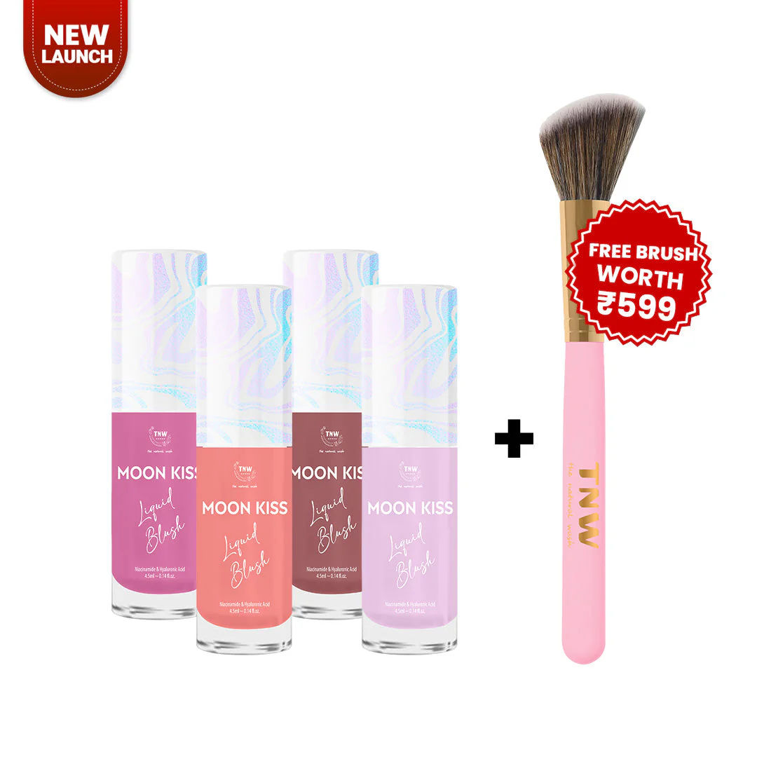 Moon Kiss Liquid Blush | Dewy & Long-Lasting Cheek Tint (Combo blush with brush) - Image 21