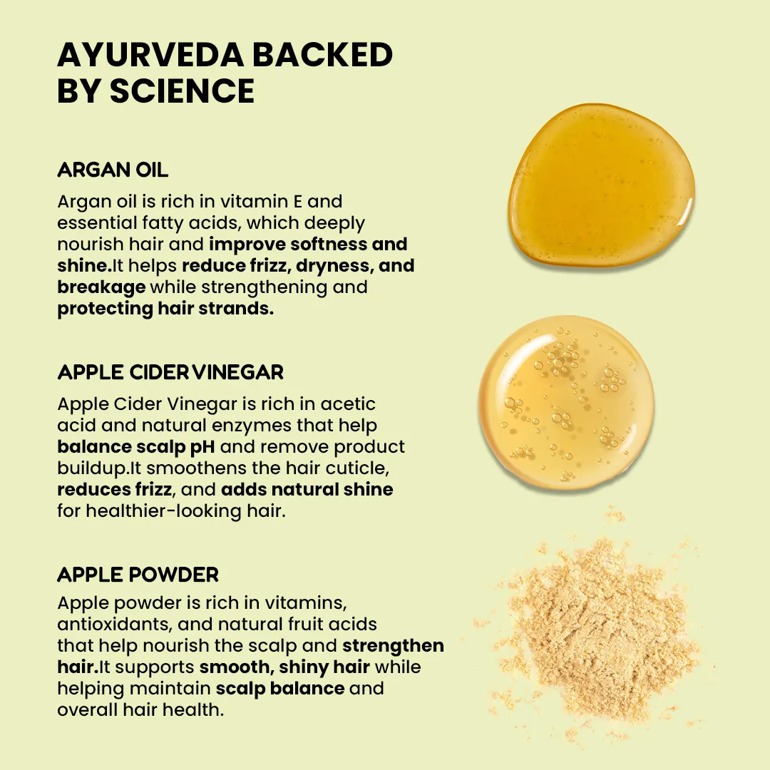 Moroccan Argan & Apple Cider Shampoo | Deep Moisturization, Smooth & Lustrous Hair 200 ml - Image 2