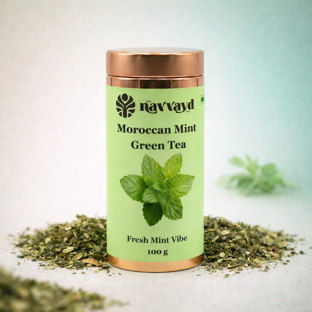 Moroccan Mint Green Tea In Tin - Image 2