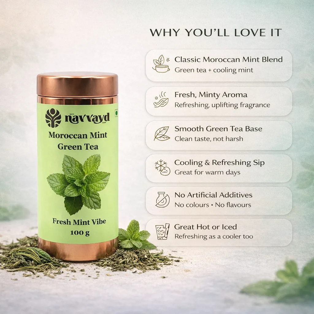 Moroccan Mint Green Tea In Tin - Image 3
