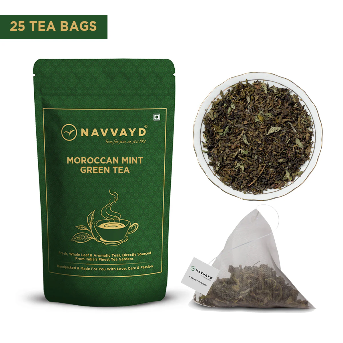Moroccan Mint Green Tea - Teabags - Image 3