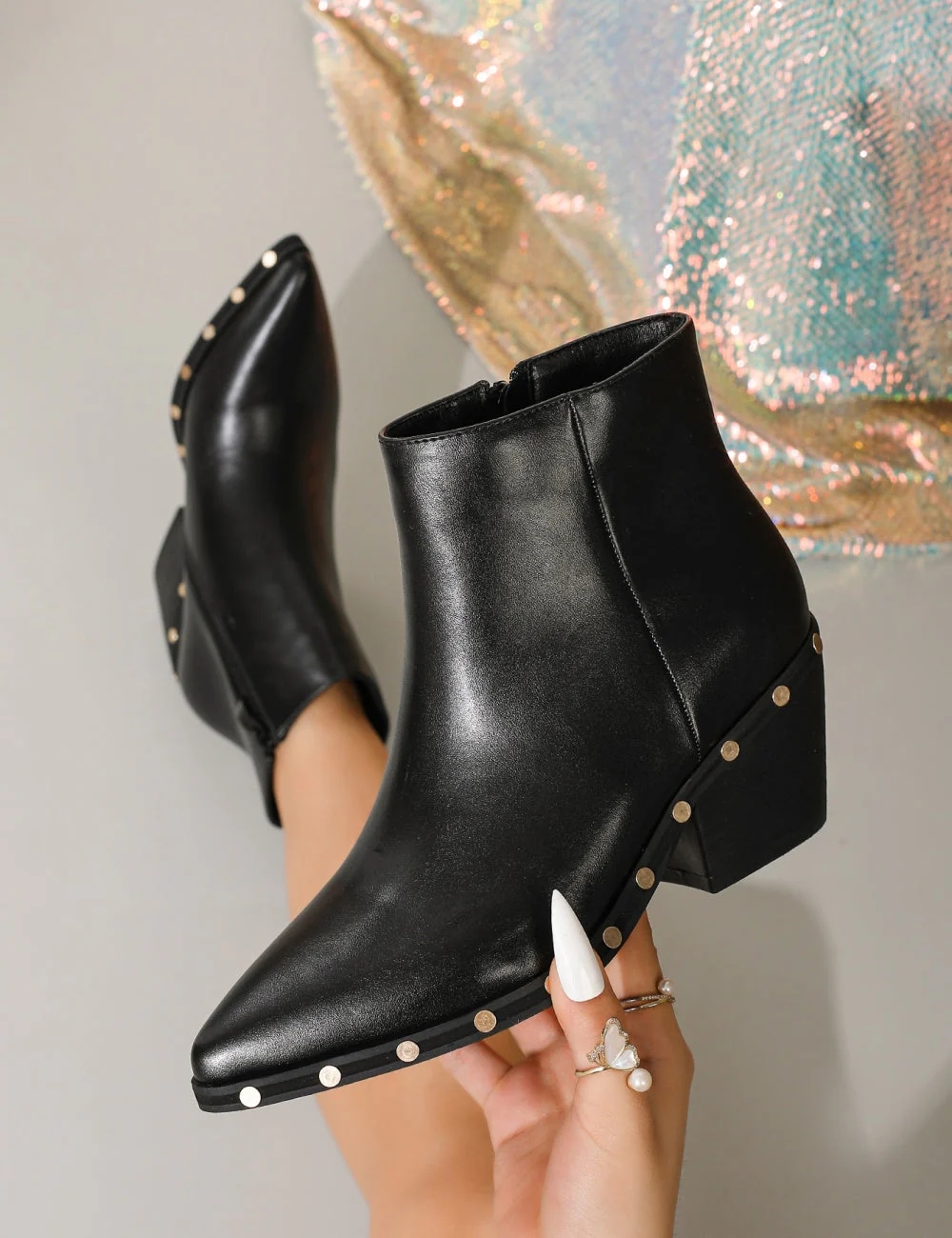 Moscow Rivet Pointed Boots - Image 2