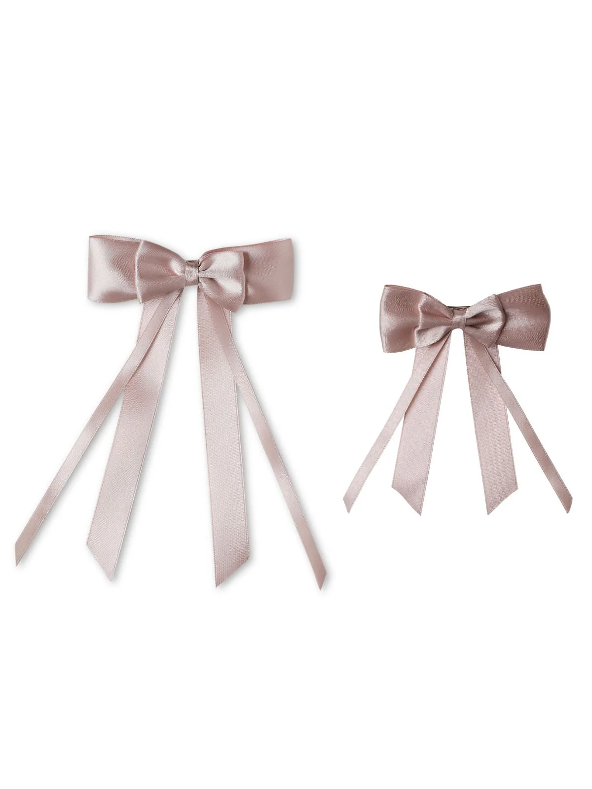 Mother Daughter Matching Satin Silk Ribbon Hair Bows - Image 4