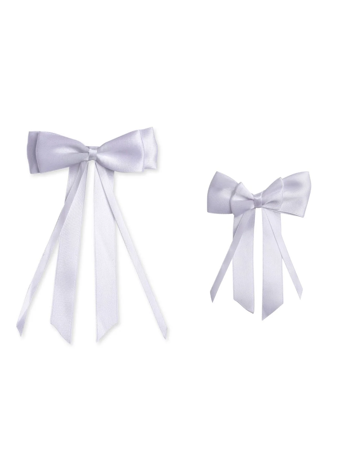 Mother Daughter Matching Satin Silk Ribbon Hair Bows - Image 5