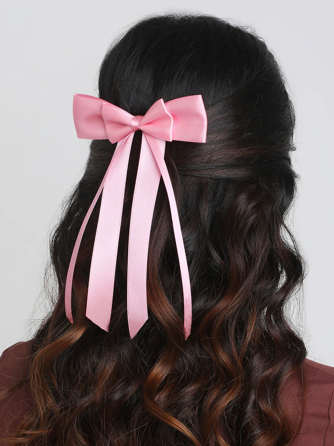 Mother Daughter Matching Satin Silk Ribbon Hair Bows - Image 7