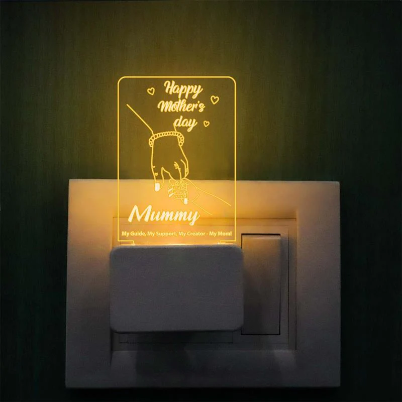 Mother’s Day LED Night Lamp – Acrylic “Mummy” Touch Night Light | Warm Glow Decorative Gift for Mom - Image 4