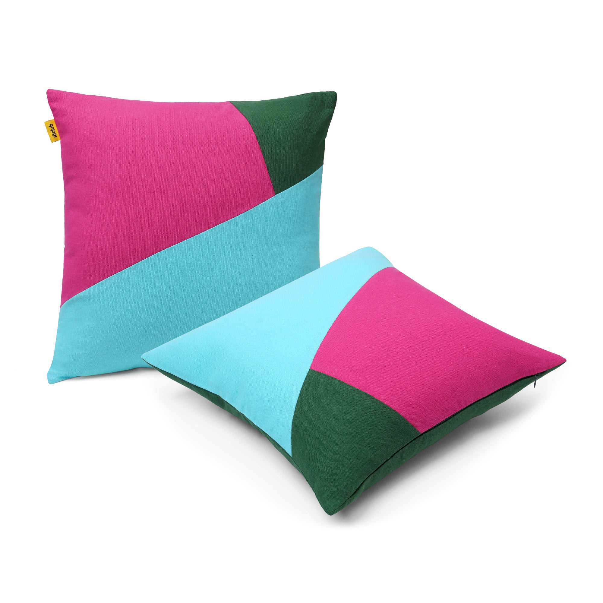 Multi Colour Geometric Cushion Cover | Set Of 2
