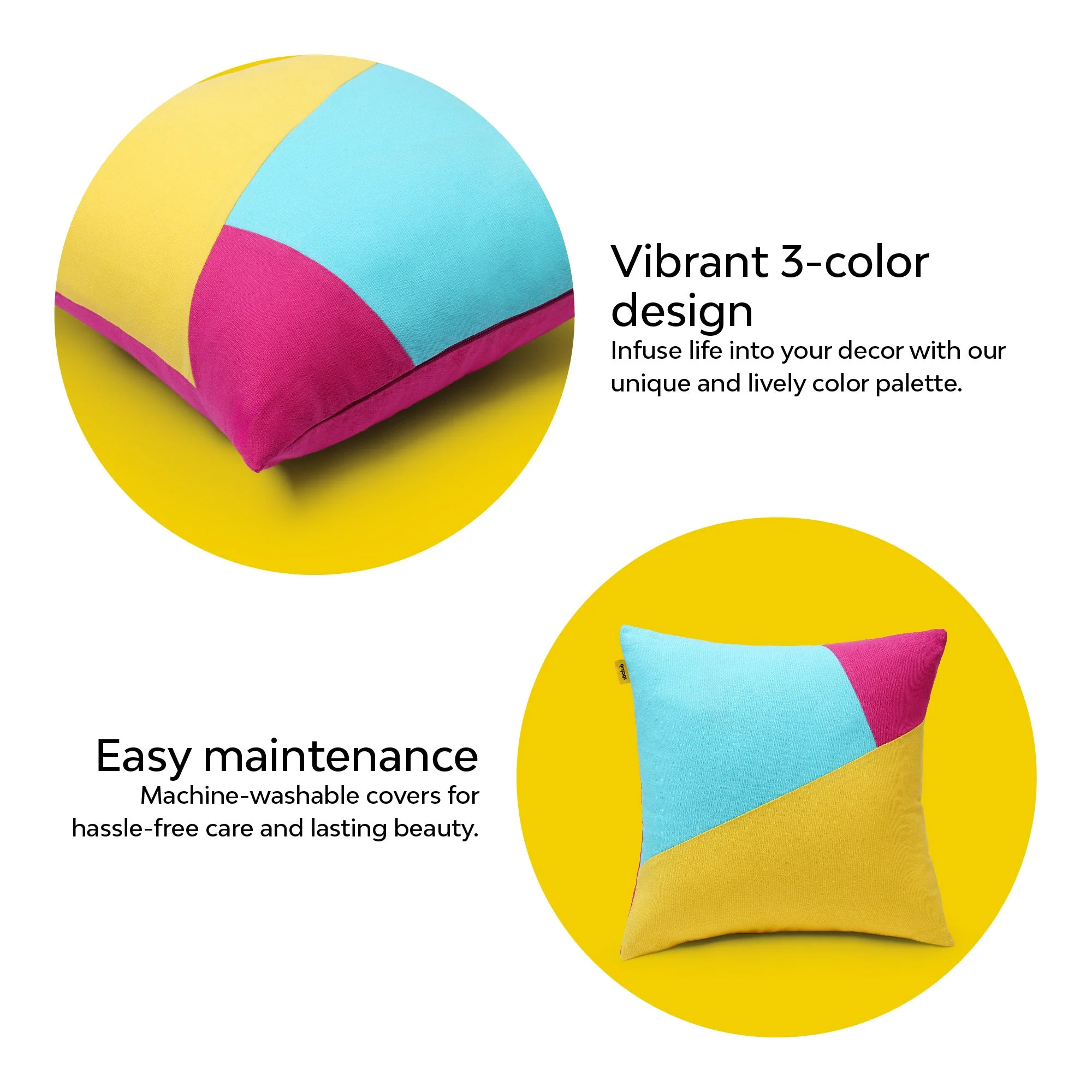 Multi-Colour Geometric Cushion Cover | Single - Image 14