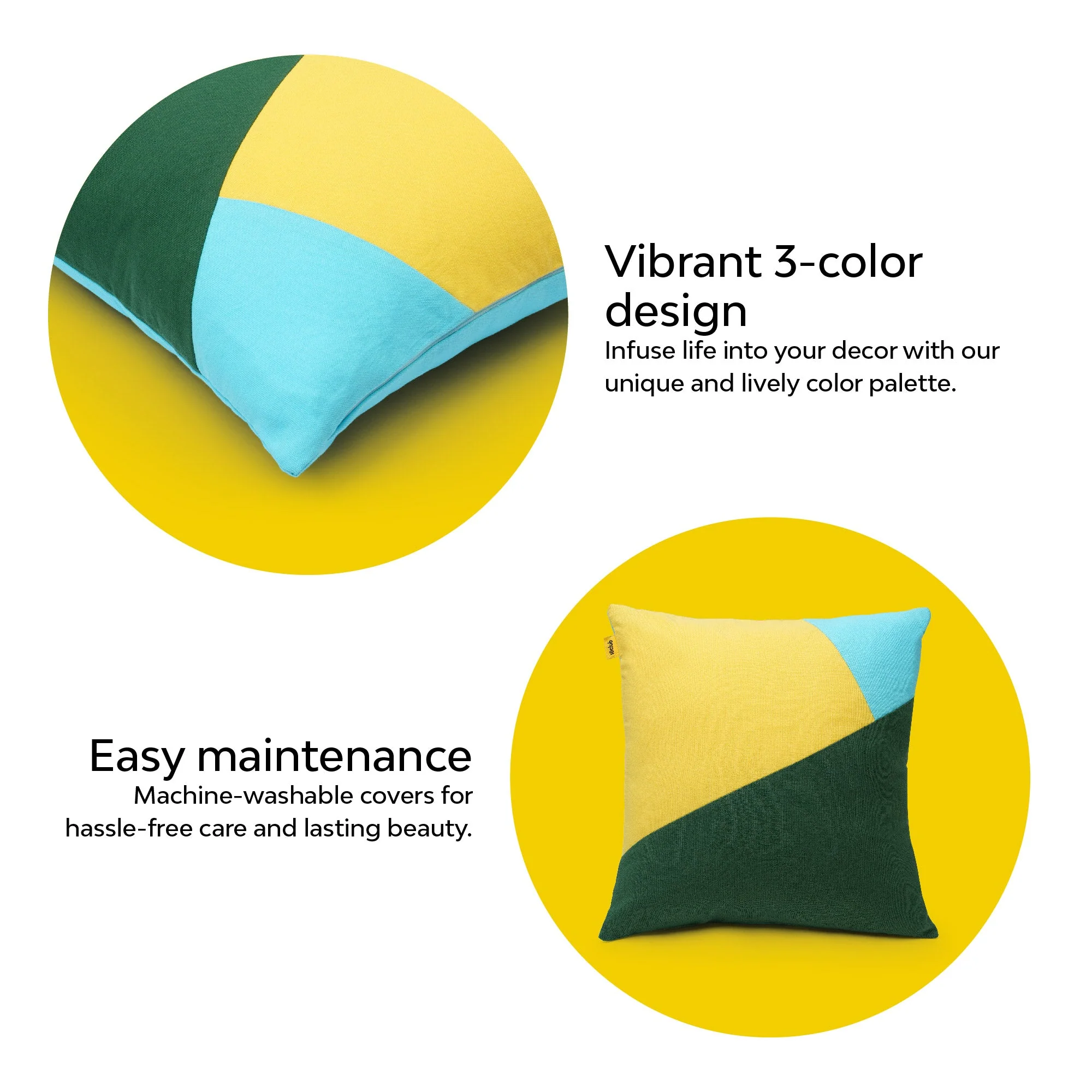Multi-Colour Geometric Cushion Cover | Single - Image 21