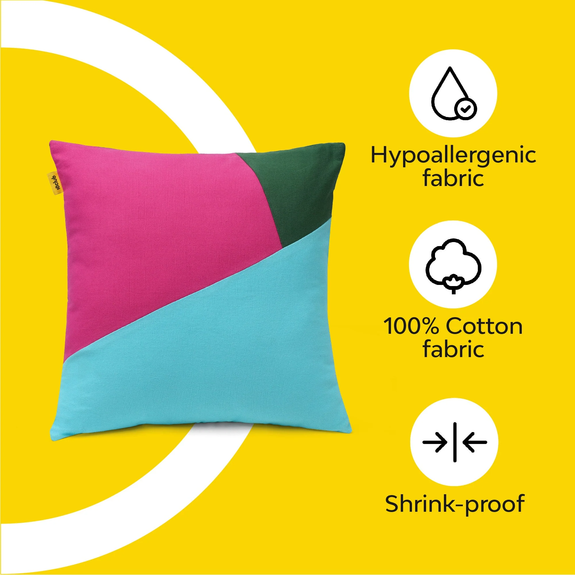 Multi-Colour Geometric Cushion Cover | Single - Image 25