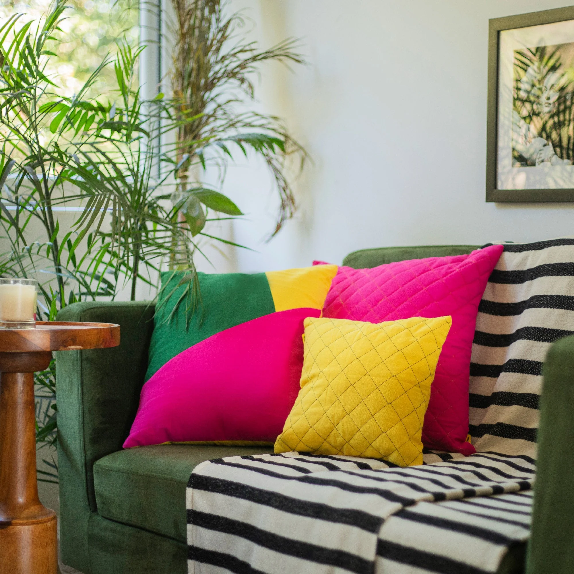 Multi-Colour Geometric Cushion Cover | Single - Image 5