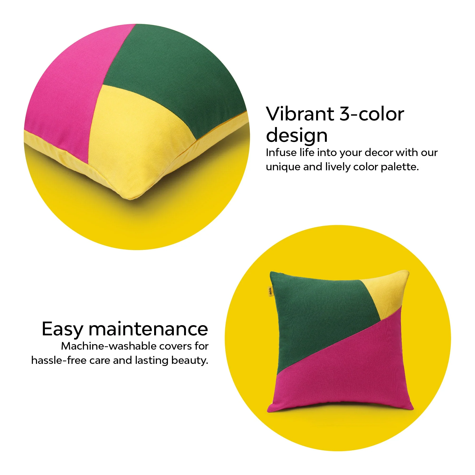 Multi-Colour Geometric Cushion Cover | Single - Image 7