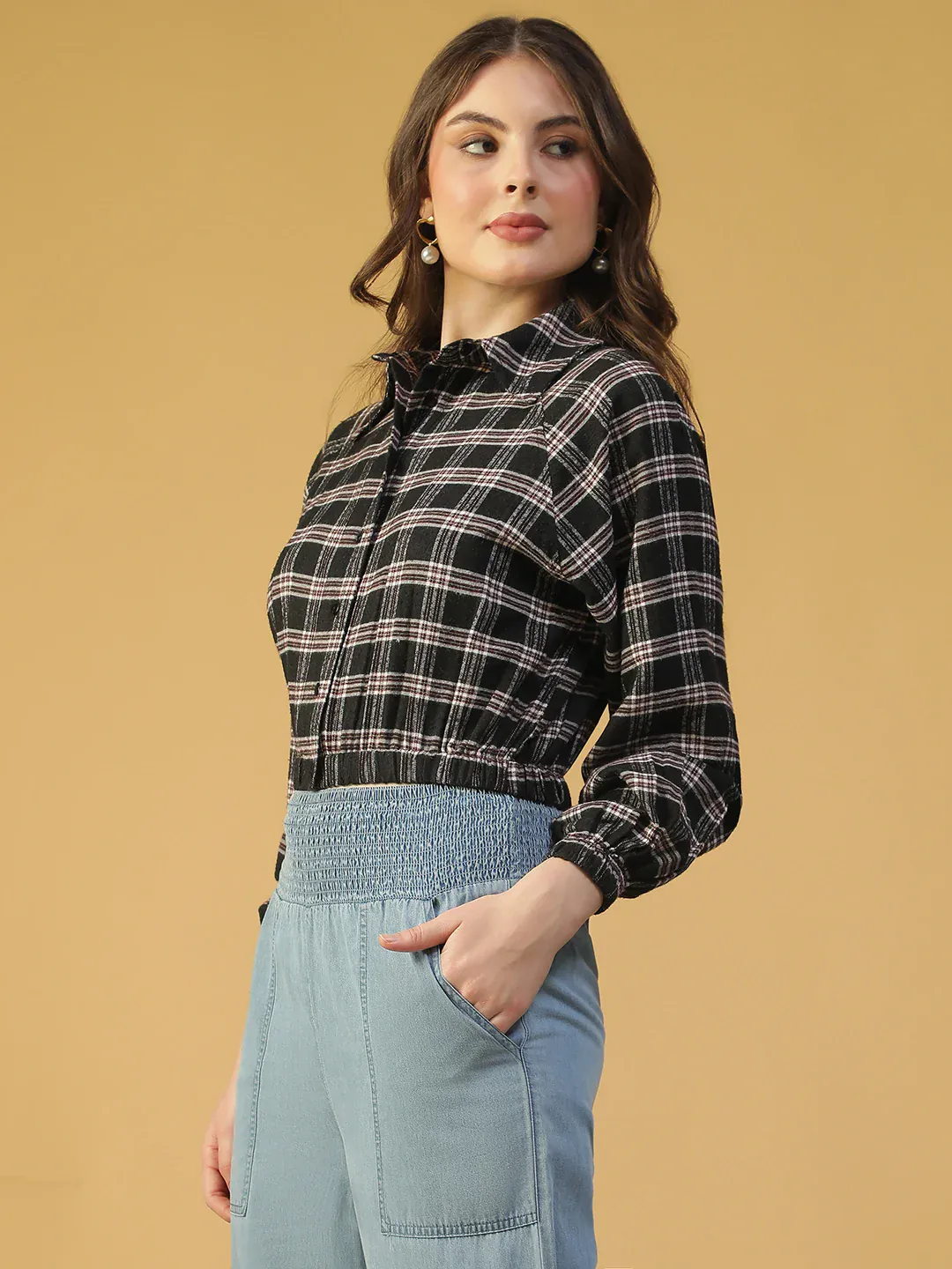 Multicolor Check Women’s Shirt - Image 4