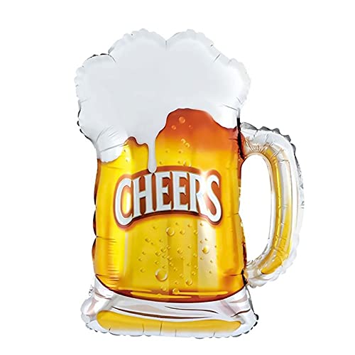 Multicolor Cheers 36 Inch Beer Mug Shape Foil Balloon