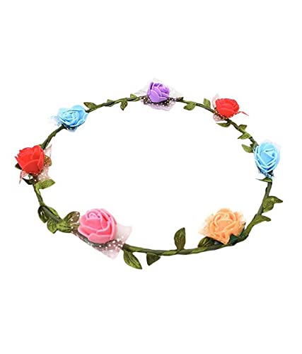 Multicolor Flower Tiara Crown Headband