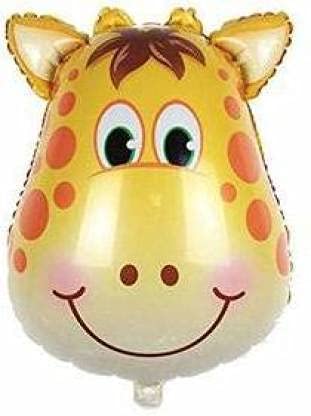Multicolor Giraffe Head Jungle Theme Foil Balloon - Image 2