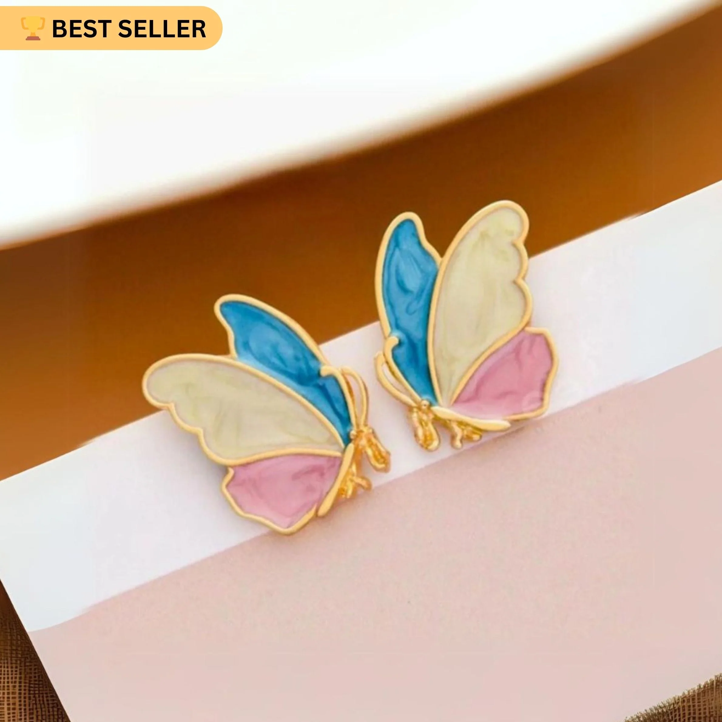 Multicolor Whispering Butterfly Stud Earring — Buy Any 5 for Rs. 599