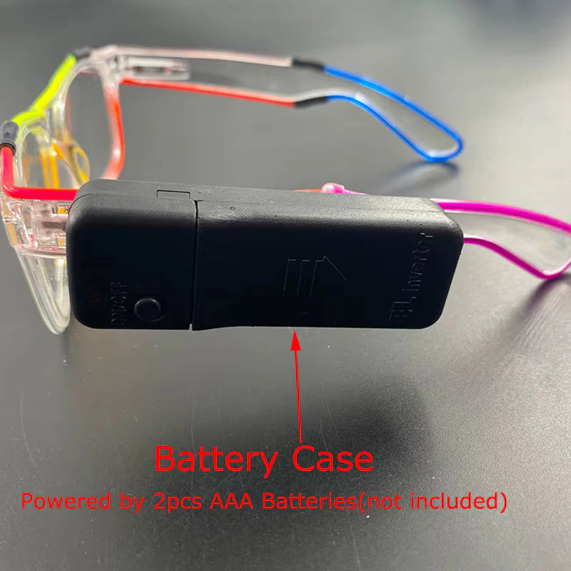 Multicolored Led Party Goggles Night Events Wireless Partywear Glasses 1pc - Image 2