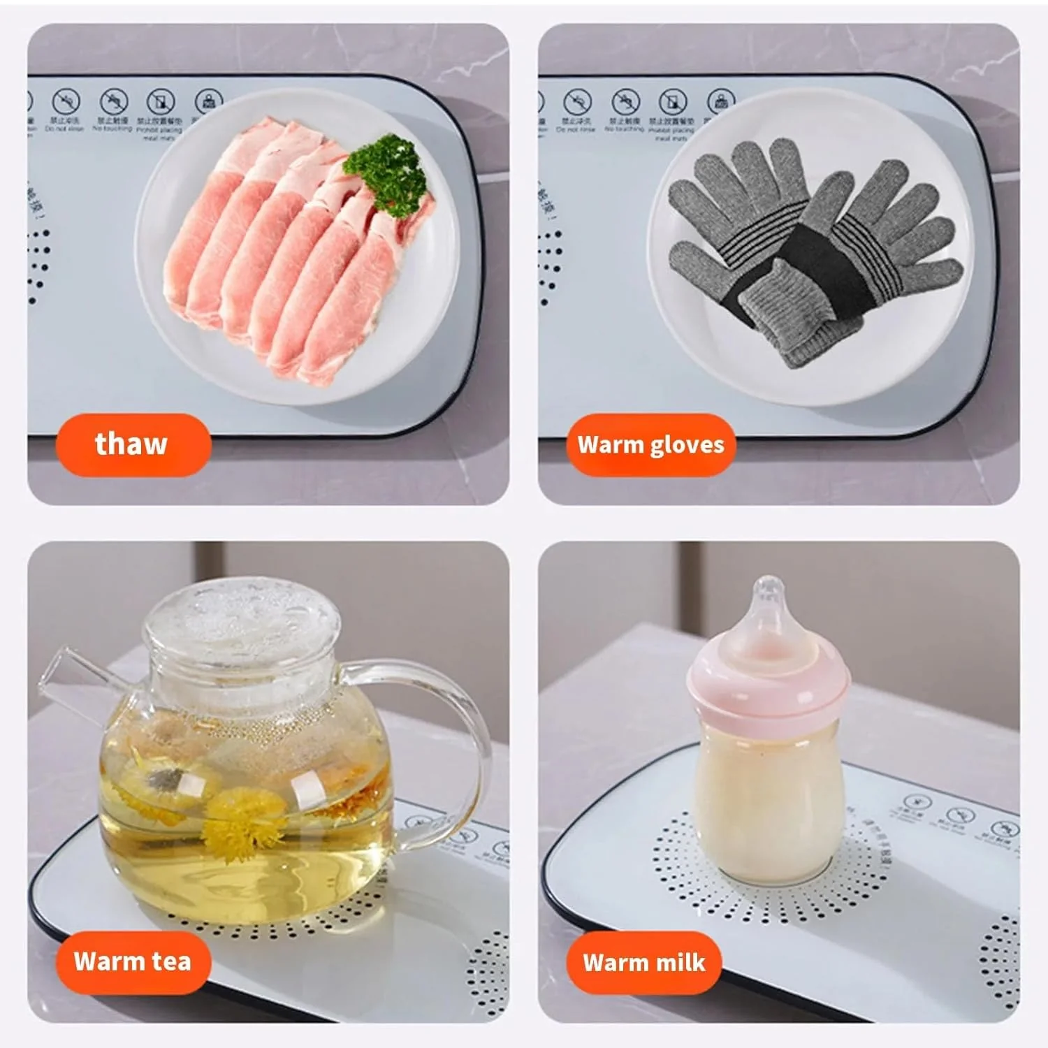 Multifunctional Electric Food Heating Glass Tray - Image 7