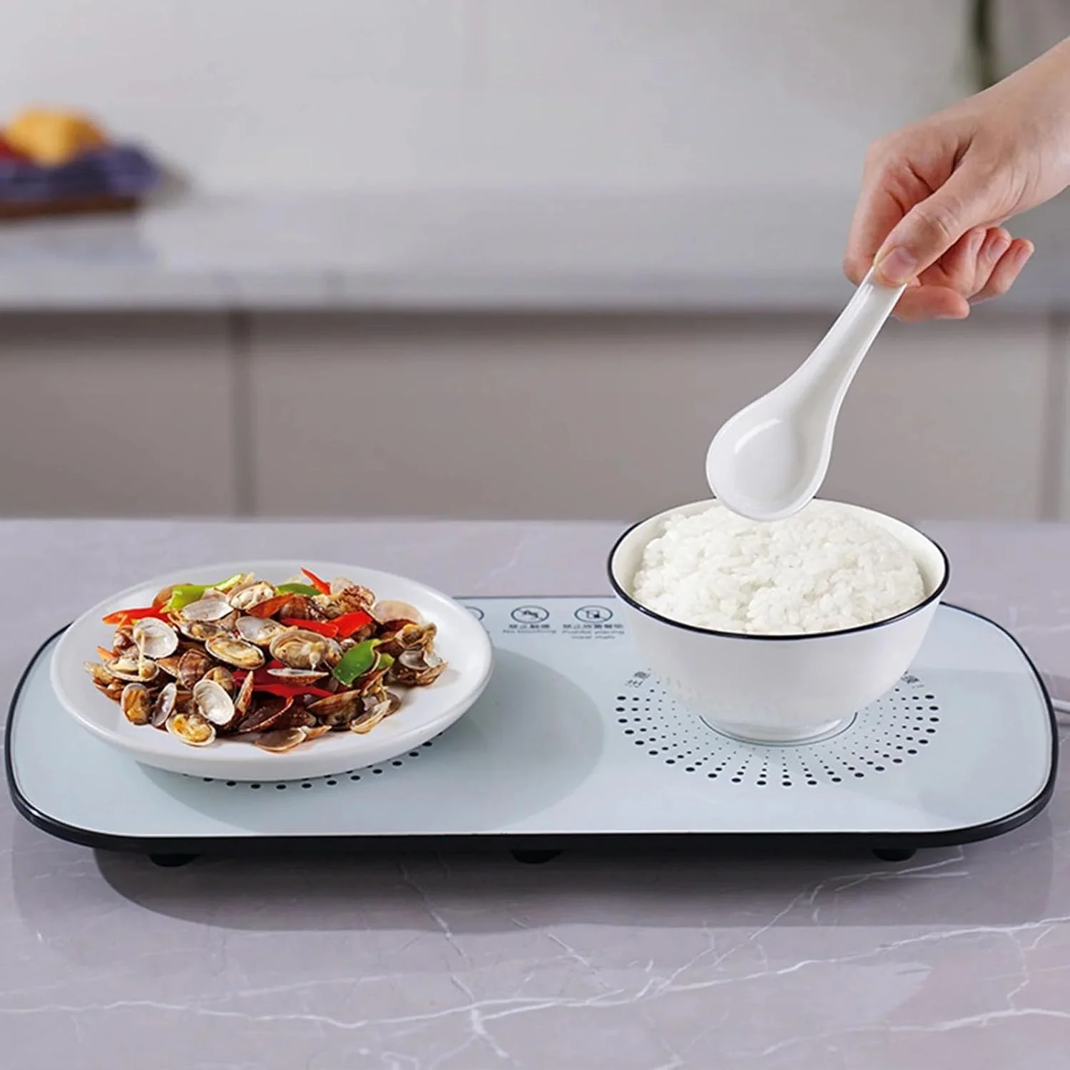 Multifunctional Electric Food Heating Glass Tray - Image 8