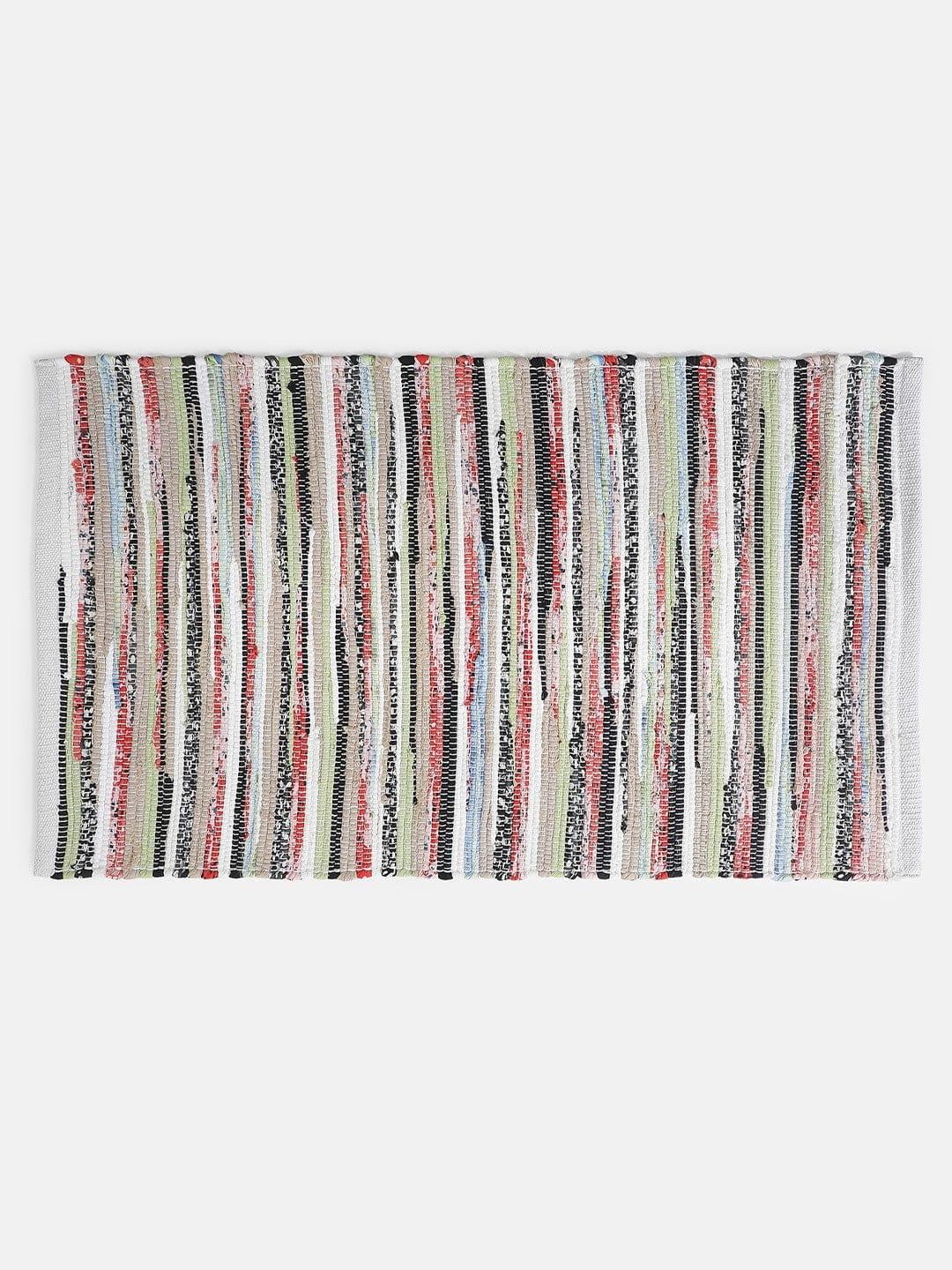 Multihued Rectangle Shape Cotton Rug For Colorful Style - Image 2