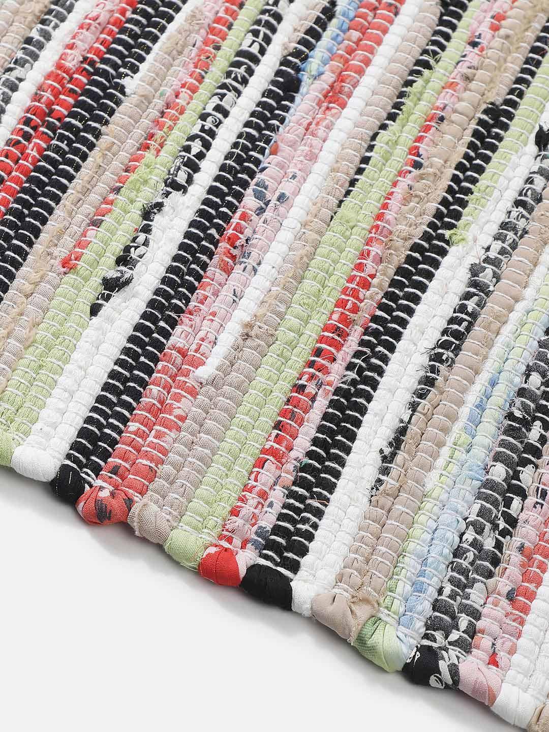 Multihued Rectangle Shape Cotton Rug For Colorful Style - Image 5