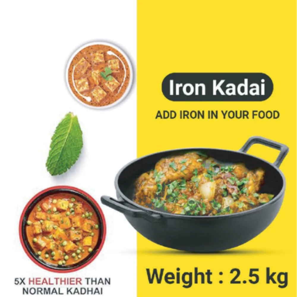 Mumma’s Life Cast Iron Cookware Set (3-Piece Combo) – Dosa Tawa (30.5 cm), Deep Kadai (2.3L) & Fry Pan (1.4L) | Pre-Seasoned, Naturally Non-Stick & Toxin-Free Heavy Duty Kitchen Set (Black) - Image 6