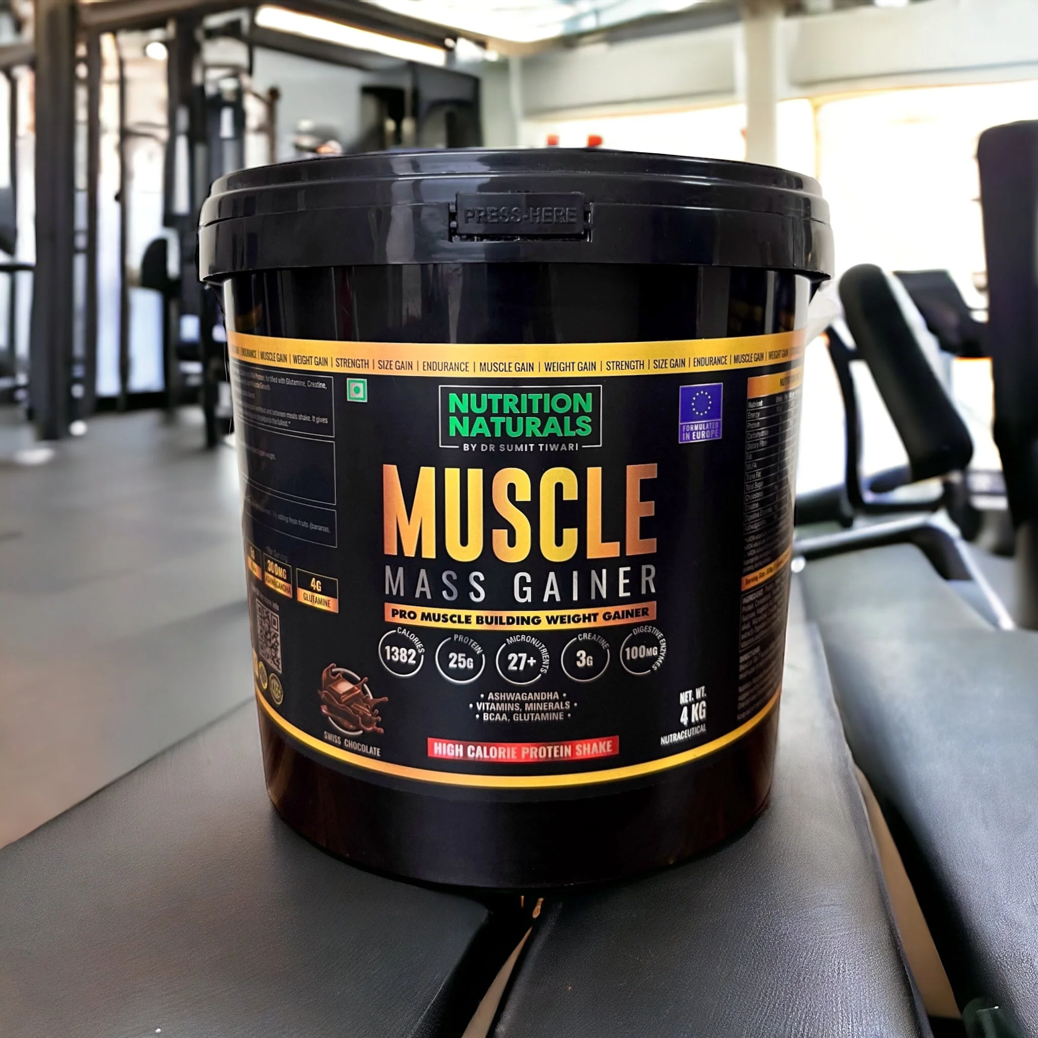 Muscle Mass Gainer 4 kg - High-Calorie Health Supplement for Muscle Growth | Complete Weight Gainer Drink