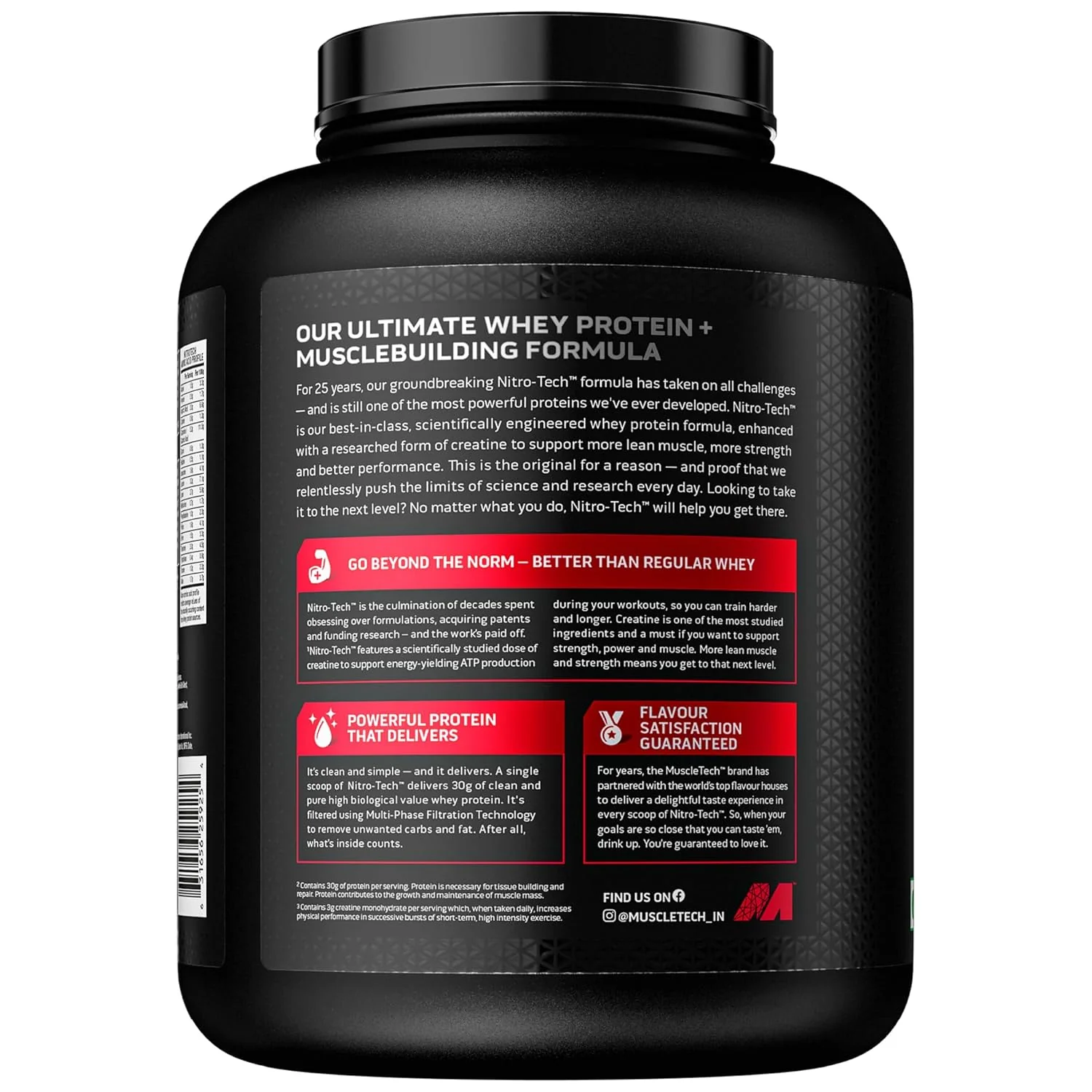 MuscleTech Nitro-Tech Whey Protein,Cookies, 30G Protein,3G Creatine Monohydrate,6.7G Bcaa,Ultimate Muscle Building Formula,Increase Strength & Performance,40 Servings - Image 8