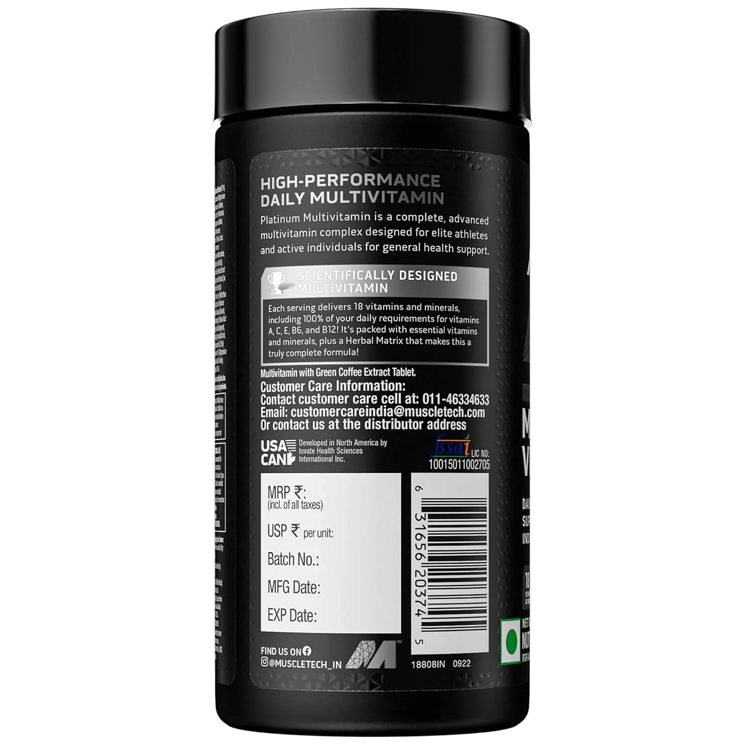 MuscleTech Platinum Multivitamin,60 Tablets - Image 7