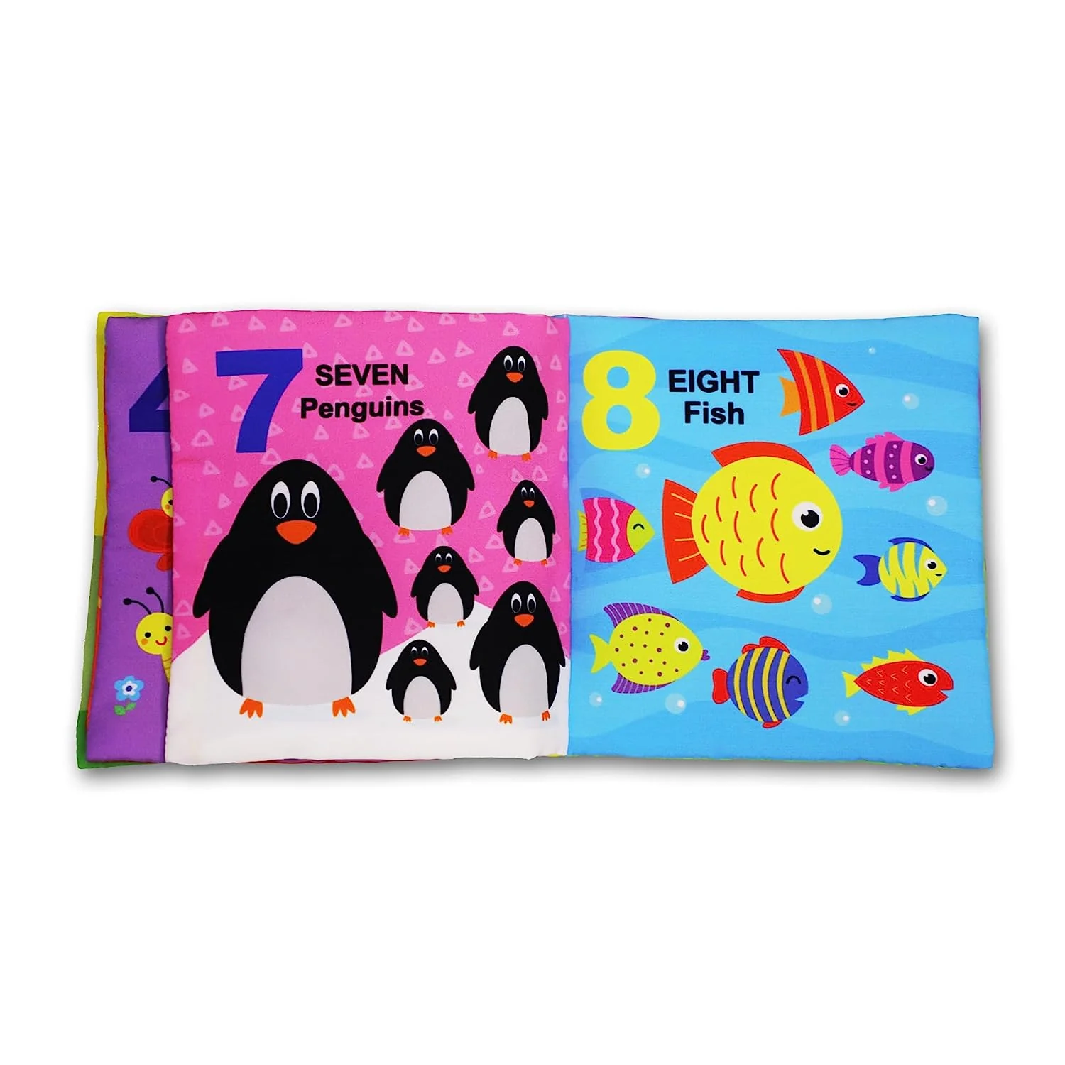 My First 123 Cloth Book with Squeaker and Crinkle Paper Cloth Books for Toddler Kids - Image 5