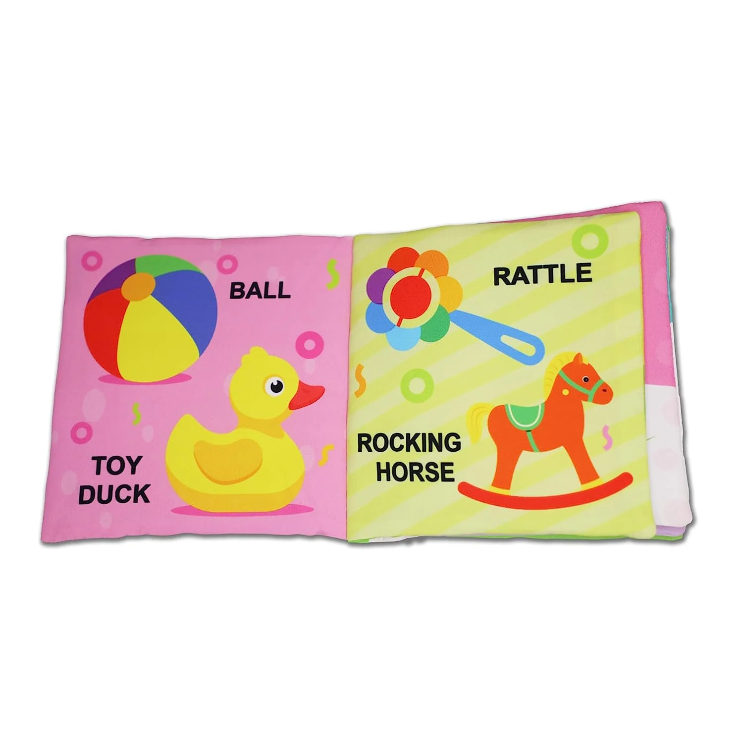 My First Words Cloth Book with Squeaker and Crinkle Paper Cloth Books for Toddler Kids - Image 5