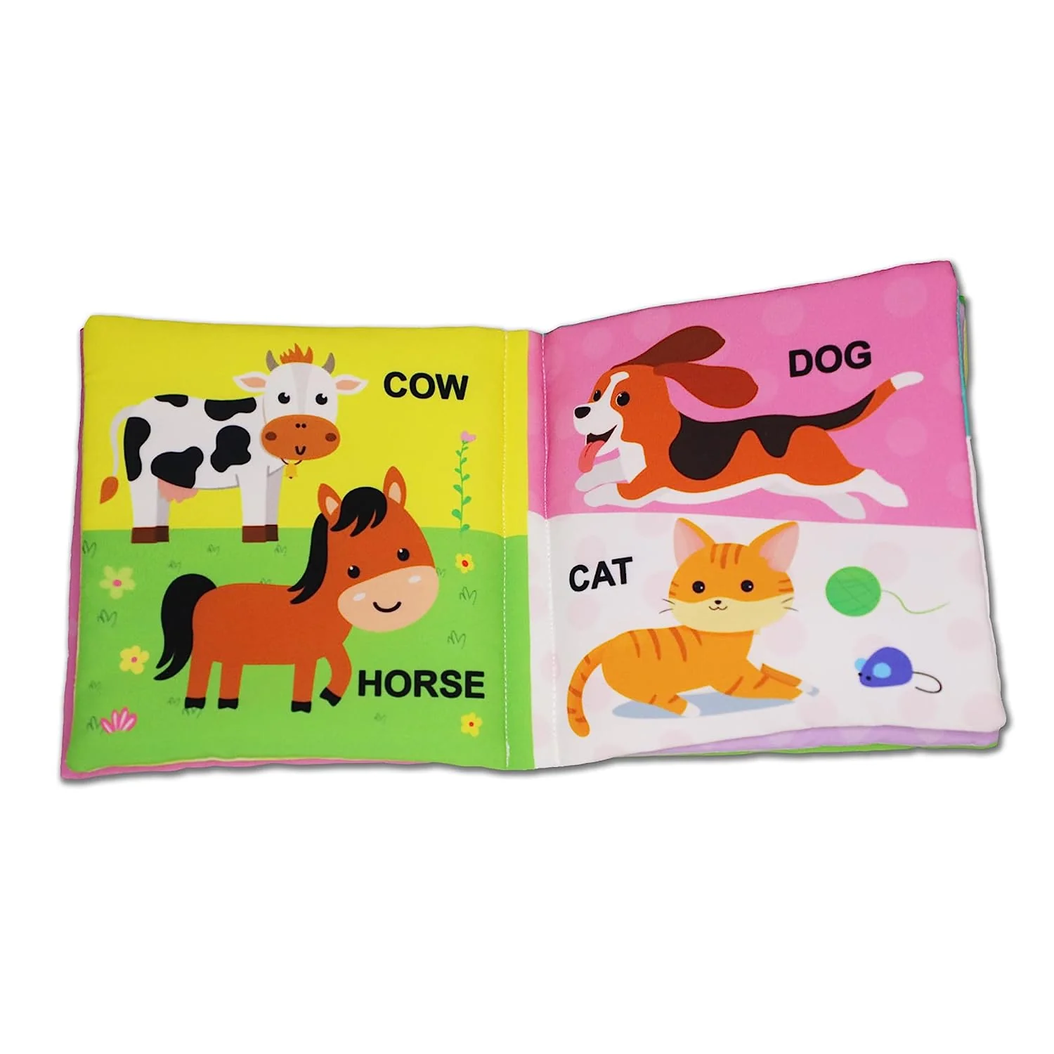 My First Words Cloth Book with Squeaker and Crinkle Paper Cloth Books for Toddler Kids - Image 6