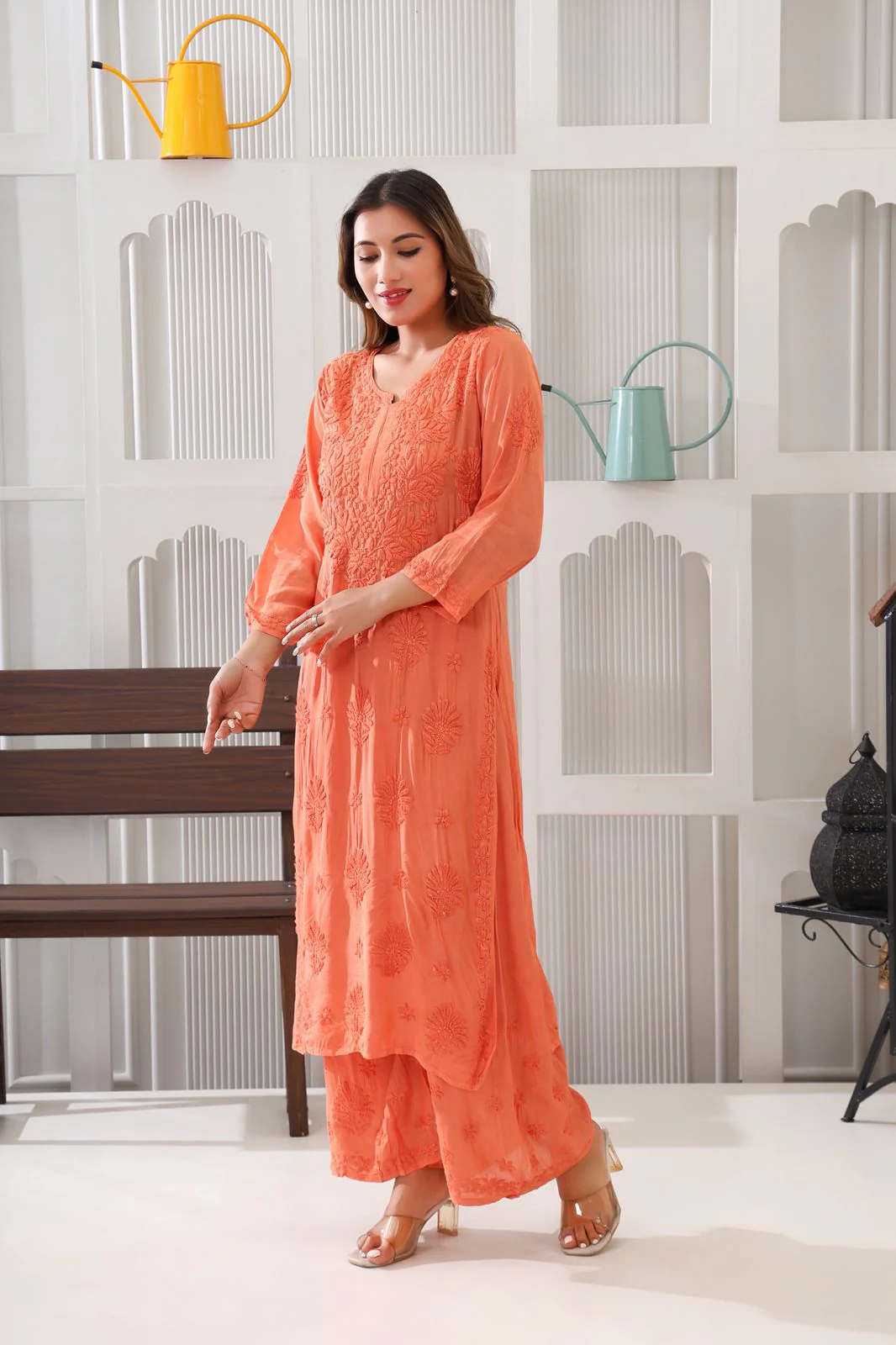 Naazakat Authentic Lucknowi Kurta Set - Image 3