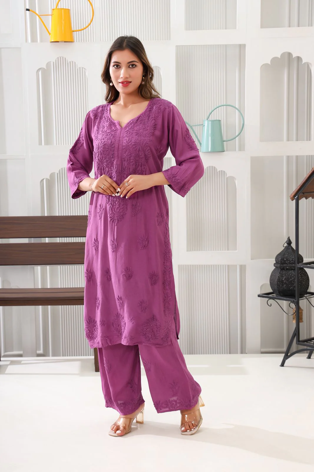 Naazakat Authentic Lucknowi Kurta Set - Image 7