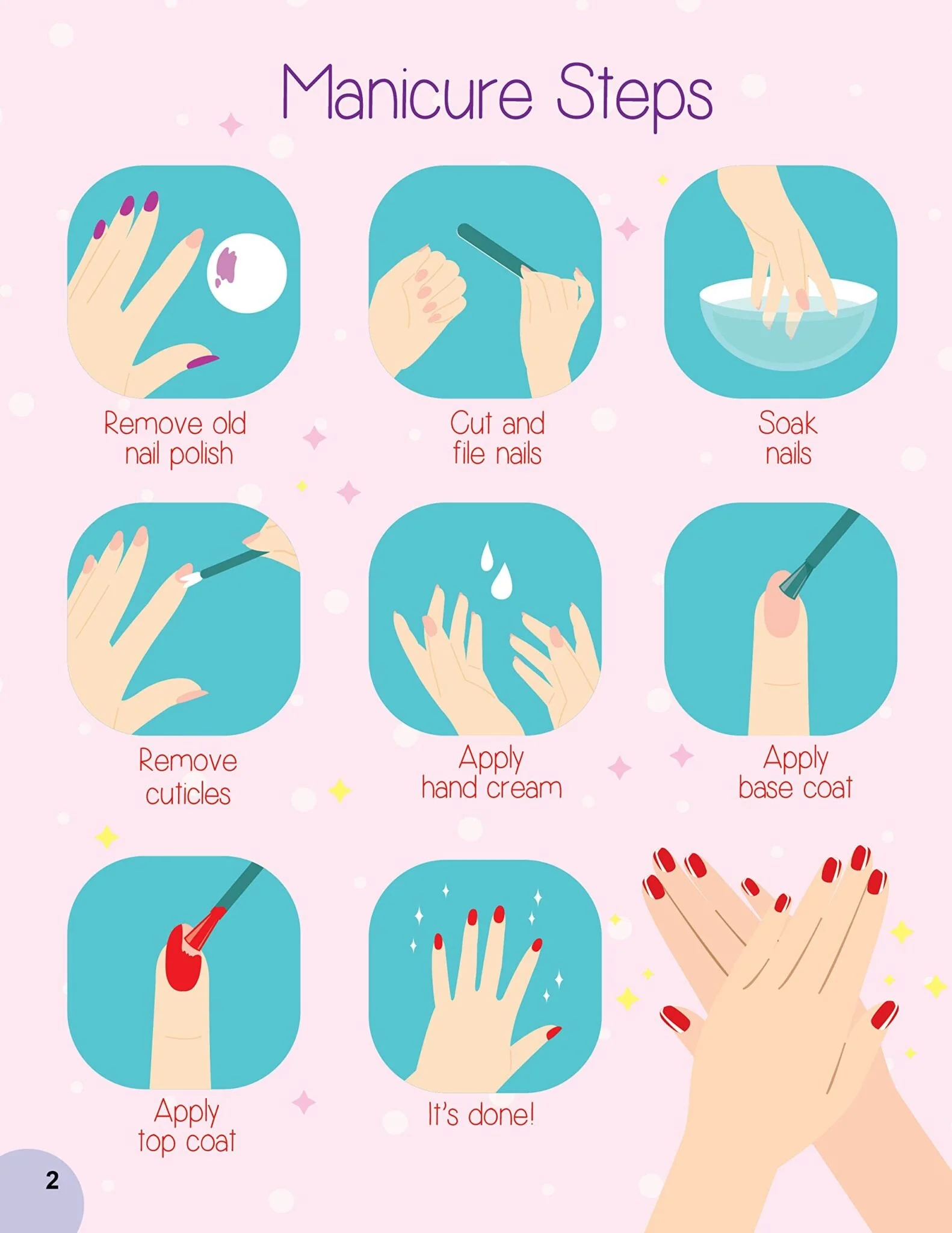 Nail Art and Hair Style Colouring and Sticker Activity Book for Kids Age 3 -6 years- Create and Colour Your Own Nail Art with 100+ Glitter Stickers - Image 2