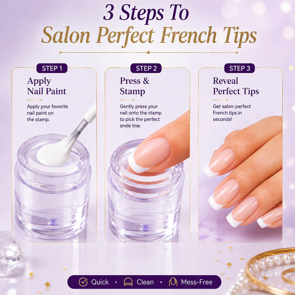 NailStyle French tip nail stamp kit - Image 7