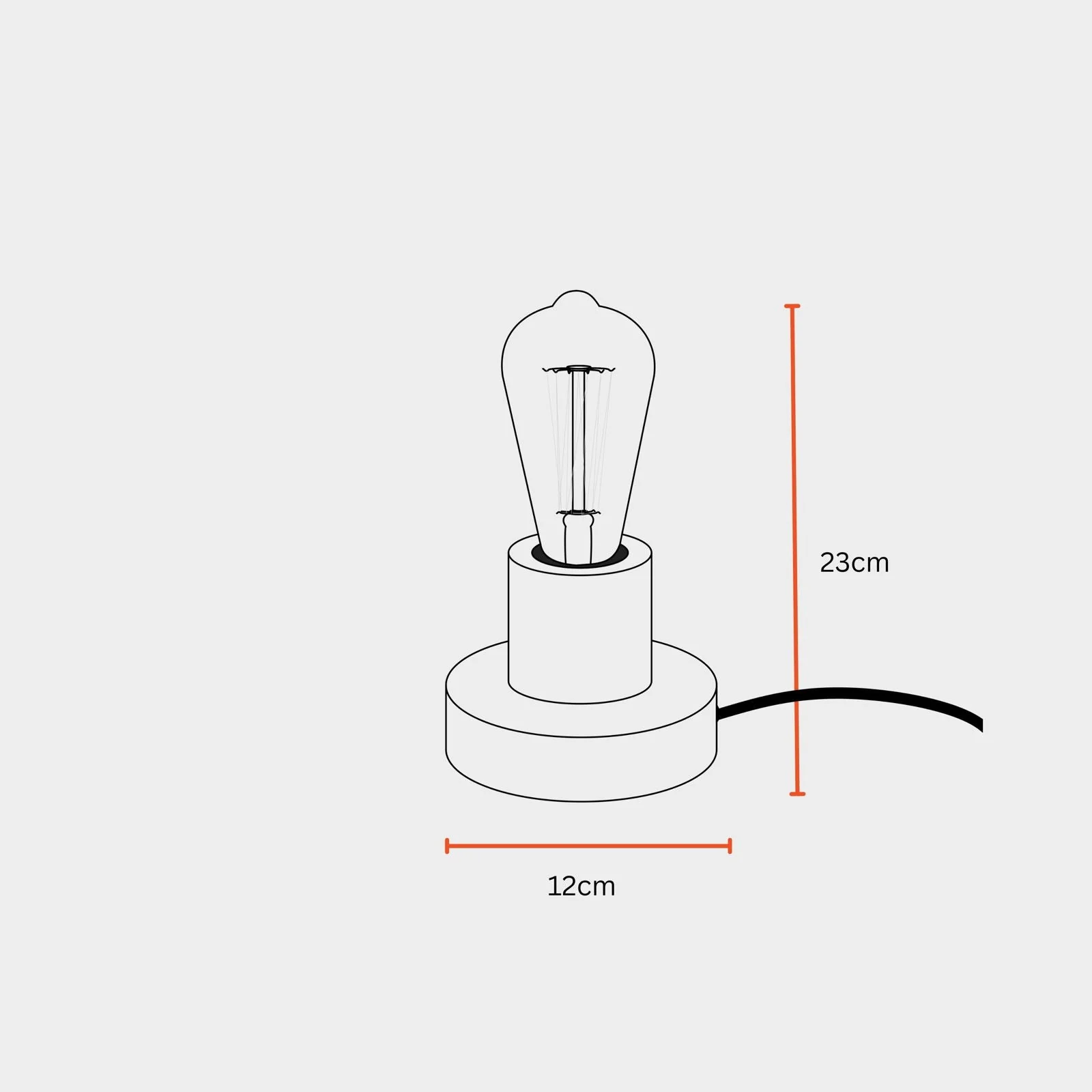 Naked Bulb Table Lamp - Artistic Incandescent Bulb, Mango Wood Made From Base, Desk Lamp - Image 6