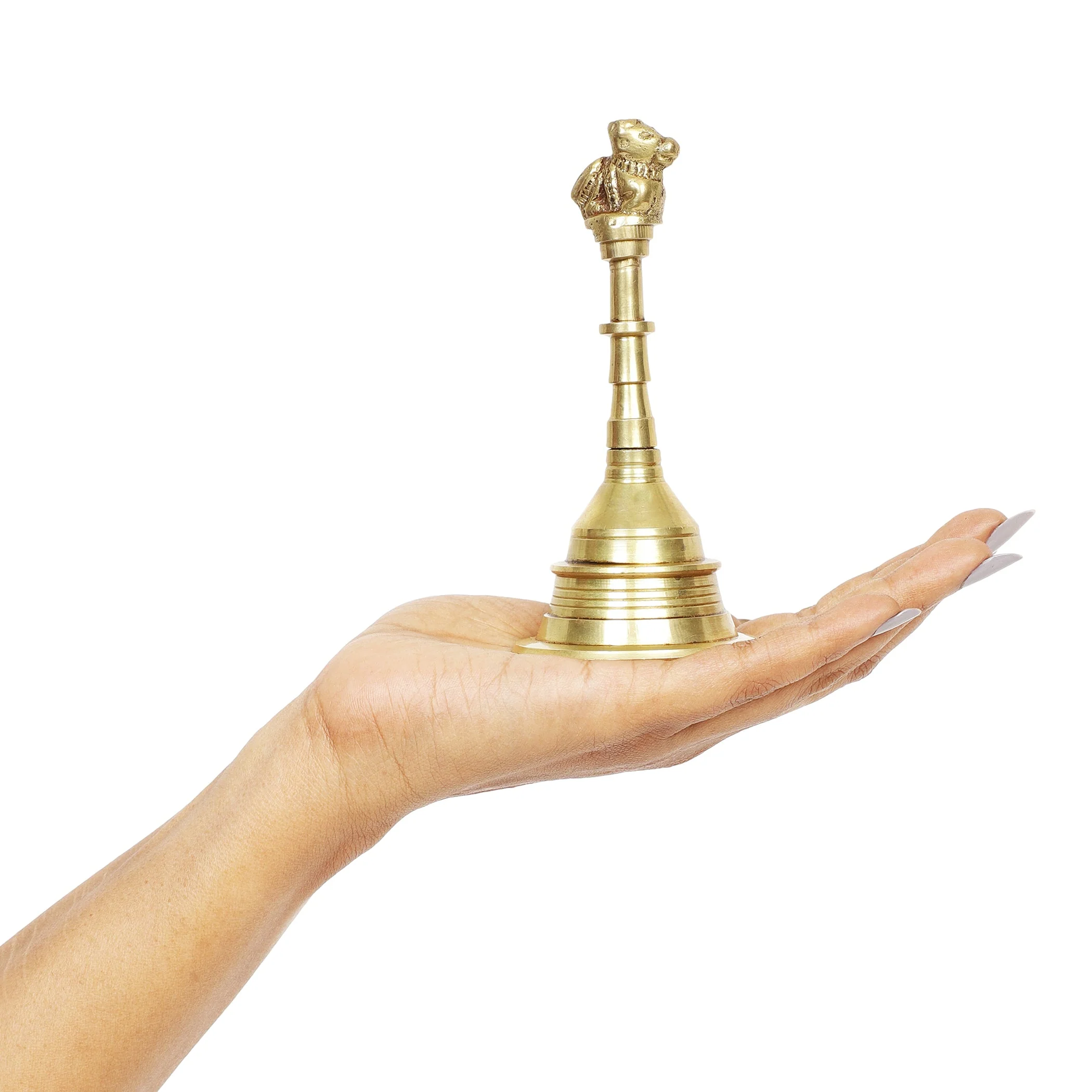 Nandi Brass Prayer Bell | 100% Pure Brass - Image 4