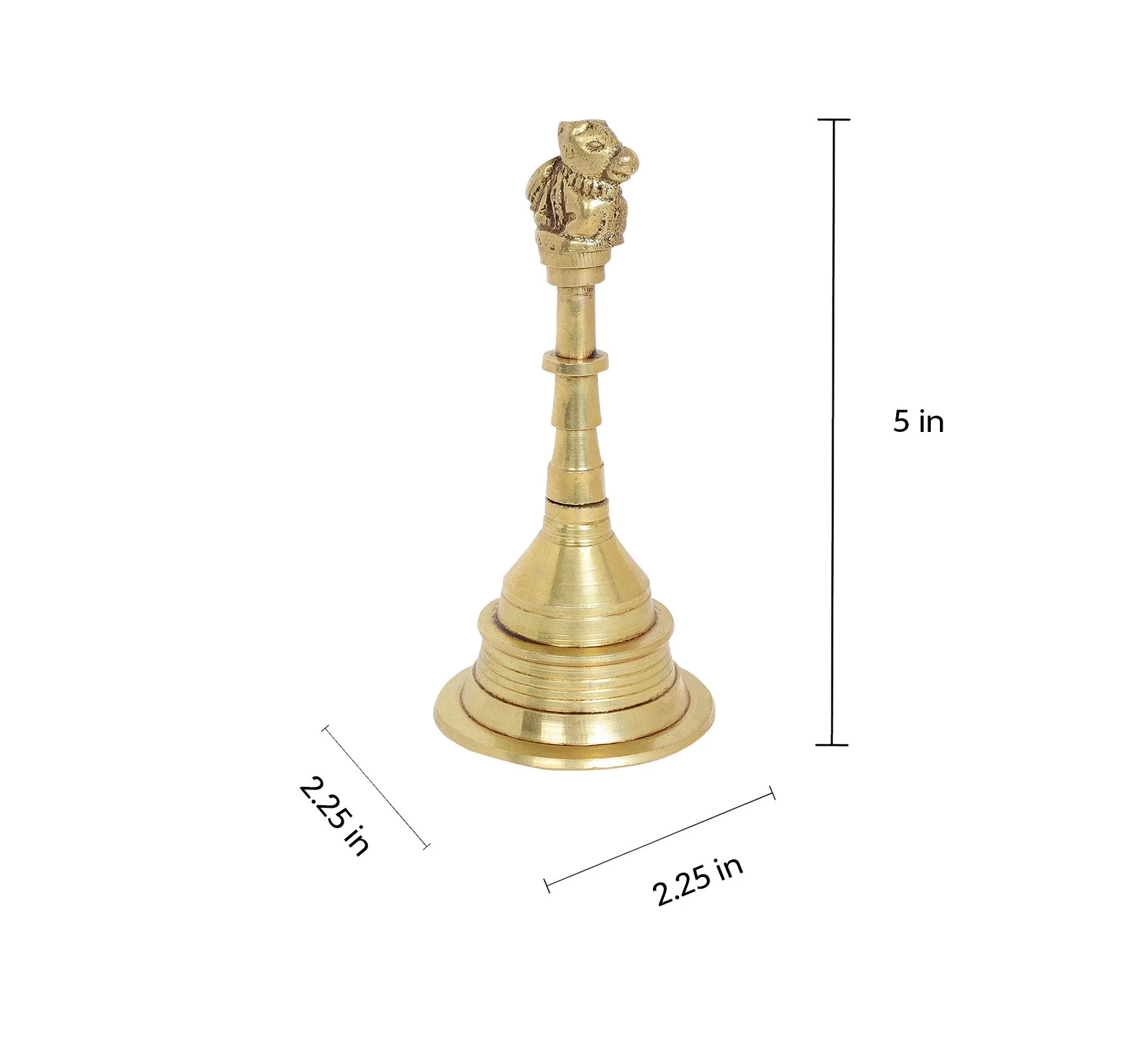 Nandi Brass Prayer Bell | 100% Pure Brass - Image 7