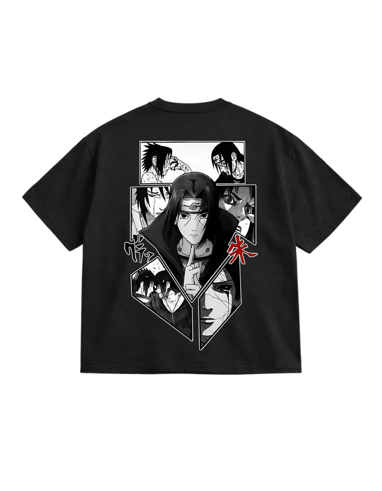 Naruto Headband Black Oversize T-Shirt