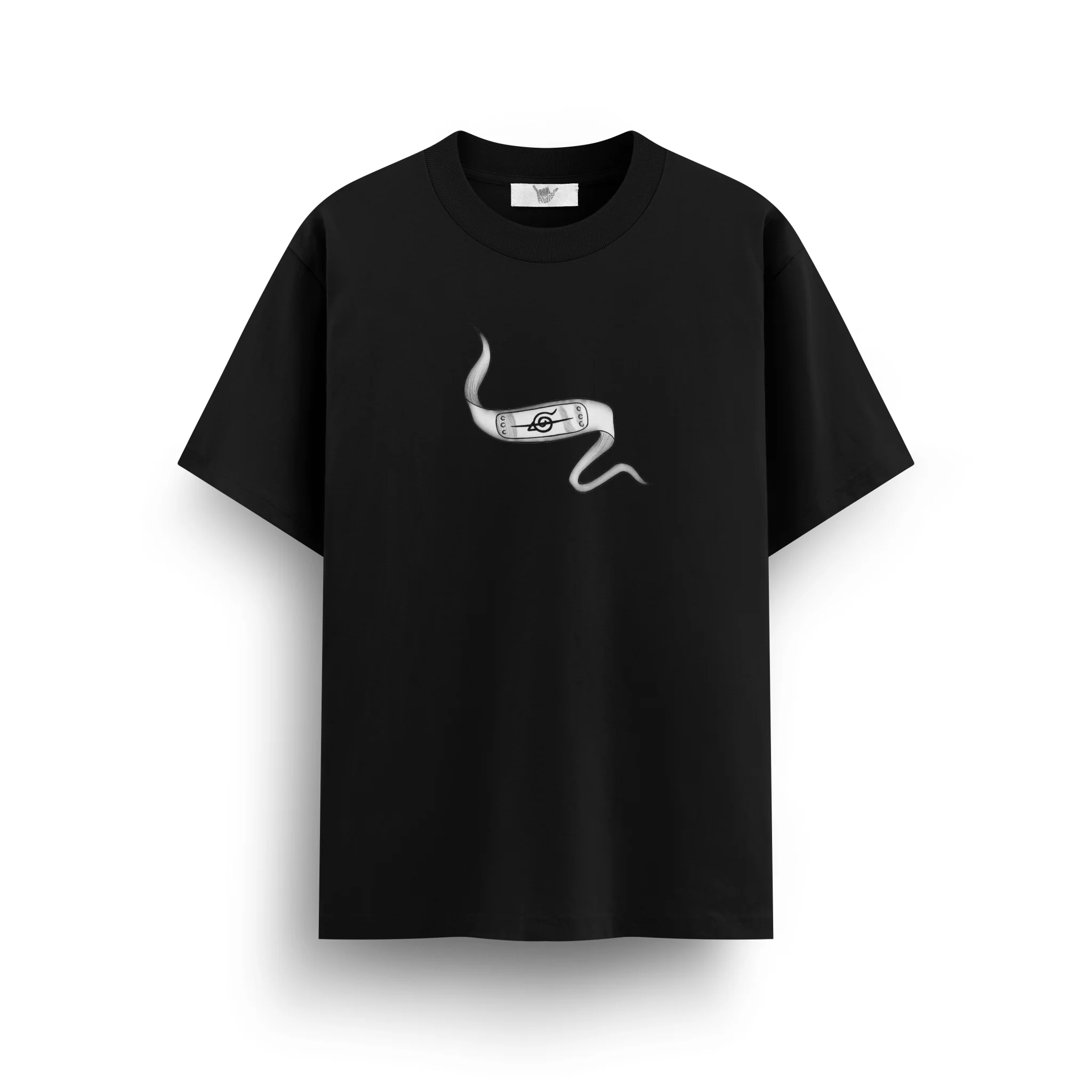 Naruto Headband Black Oversize T-Shirt - Image 4